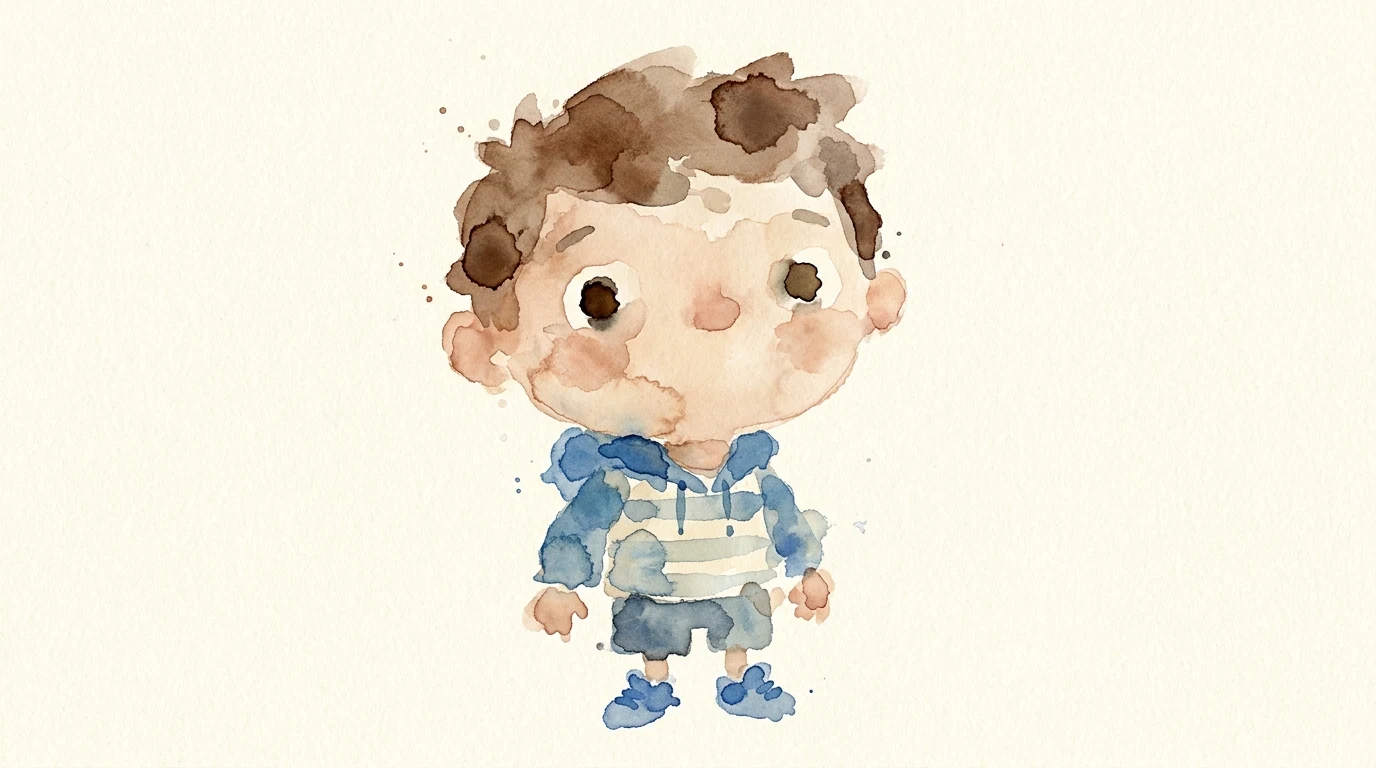 Ilustração em aquarela de Nino